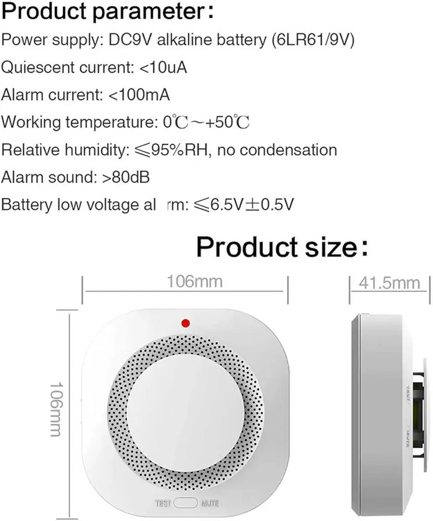 مشخصات سنسور دود تویا