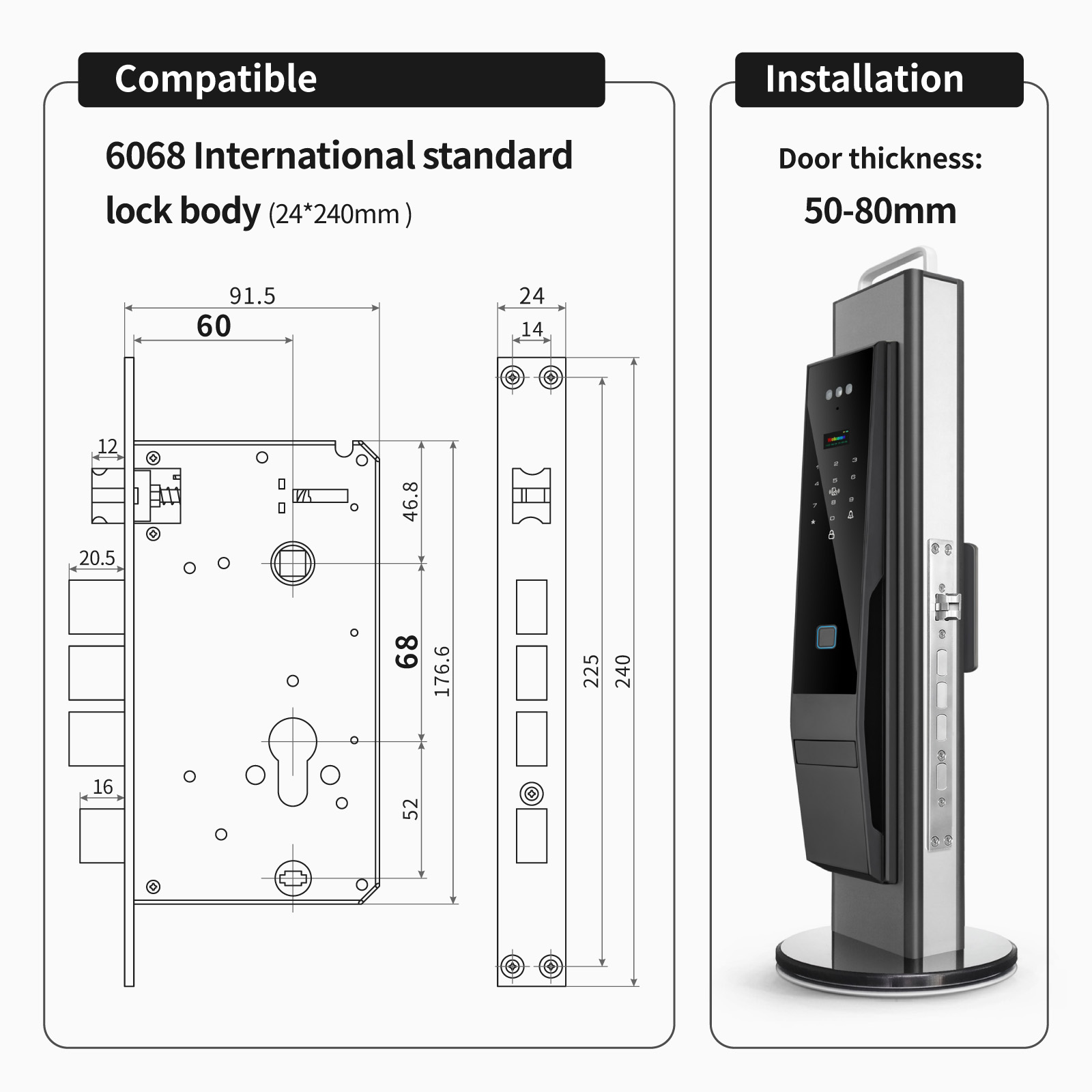 ابعاد دستگیره تویا